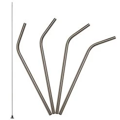 Lurch Trinkhalme Edelstahl, 4er Set Mit Bürste