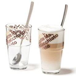 Leonardo Café Latte Glas Solo, 2er Set