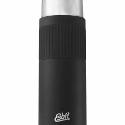 Esbit SCULPTOR Edelstahl Isolierflasche, Mit Manschette,1L, Schwarz