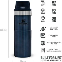 Stanley Becher, 0,47l, Blau -Red wine glass shop 222 667803 web3