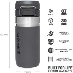 Stanley Becher, 0,47l, Grau -Red wine glass shop 222 674301 web3