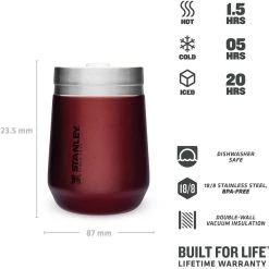 Stanley TUMBLER 0,3l, Wine -Red wine glass shop 222 674905 web3