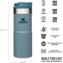 Stanley NEVERLEAK 0,35l, Ice -Red wine glass shop 222 675102 web3