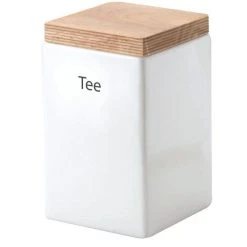 Continenta Vorratsdose Quadratisch Aus Keramik Mit Holzdeckel -Red wine glass shop 3913 l