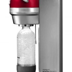 KitchenAid Sodastream ARTISAN In Liebesapfelrot -Red wine glass shop 5KSS1121CA side wbottleBubble l