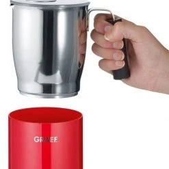Graef Milchaufschäumer MS 703 10 Graef Milchaufschäumer MS 703 -Red wine glass shop Graef MS703EU herausnehmbares Milchka nnchen neu l