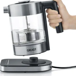 Graef Glaswasserkocher WK350 Mit Temperatureinstellung & Teesieb -Red wine glass shop Graef WK350 Zentralkontakt