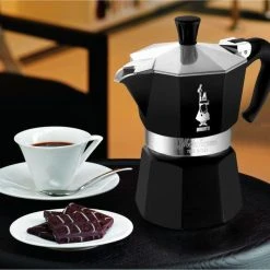 Bialetti Espressokocher Moka Express Black -Red wine glass shop Moka Express schwarz Ambiente