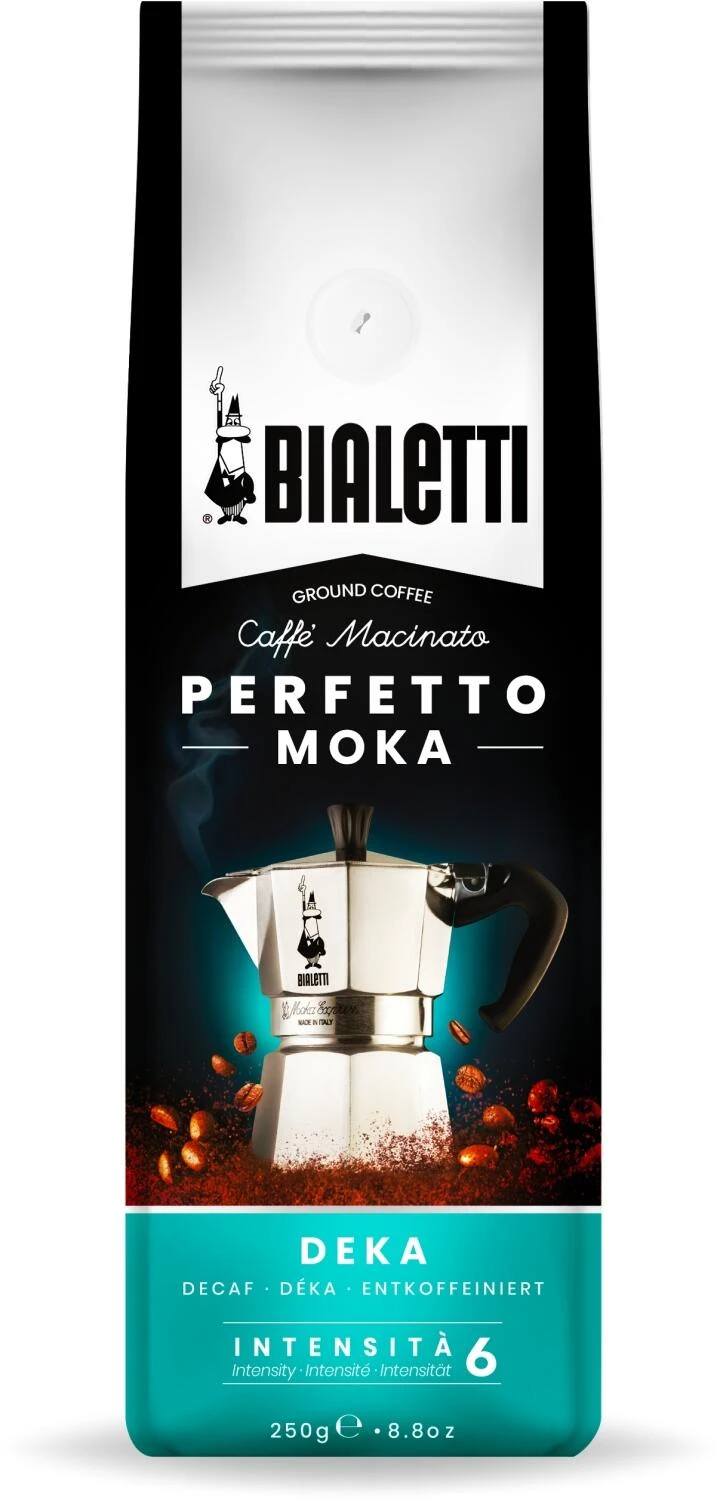Bialetti Gemahlener Kaffee (entkoffeiniert) Perfetto Moka Deka 250g 2 Bialetti Gemahlener Kaffee (entkoffeiniert) Perfetto Moka Deka 250g