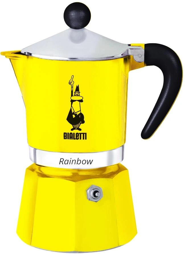 Bialetti Espressokocher Rainbow Gelb 3 Bialetti Espressokocher Rainbow Gelb