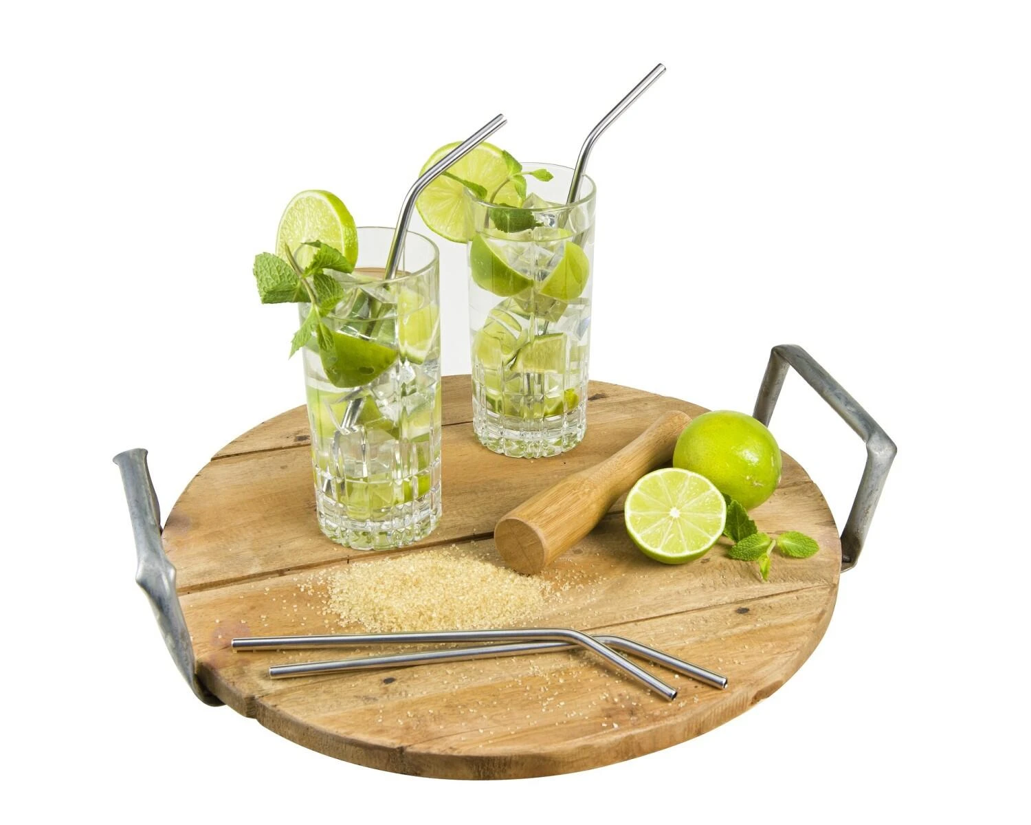 Lurch Trinkhalme Edelstahl, 4er Set Mit Bürste 4 Lurch Trinkhalme Edelstahl, 4er Set Mit Bürste – Bild 2