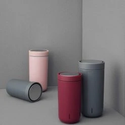 Stelton Isolierbecher To Go Click, Dark Blue, Metallic -Red wine glass shop web ambiente To go click l